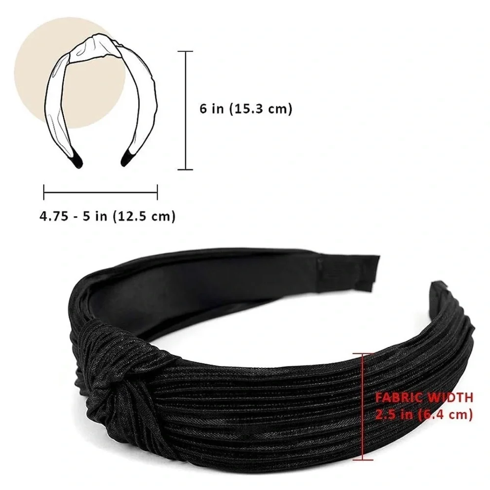 NOLLIA Satin Black Twist Headband